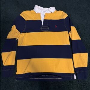 Ralph Lauren Medium Rugby Shirt Black and Yellow stripes